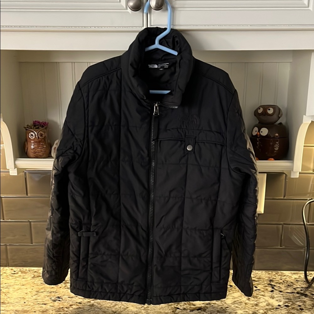 Boys North Face Black Quilted Jacket